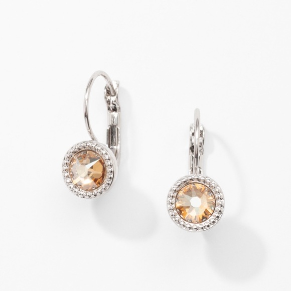 Touchstone Crystal Jewelry - Touchstone Crystal Little Wonder Earrings, Golden Shadow
